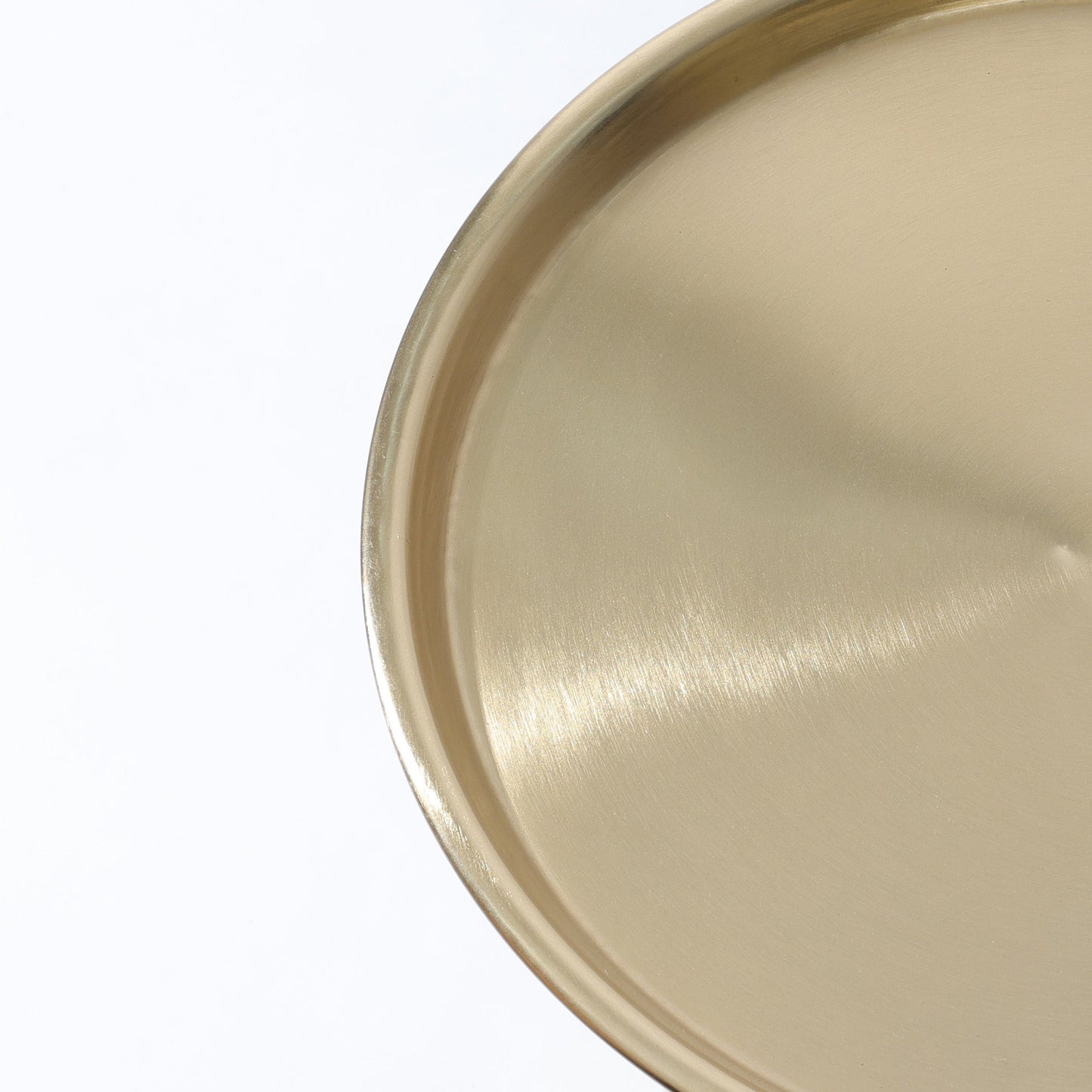 Round Golden Metal Nesting Side End Tables For Living Room-Set of 2