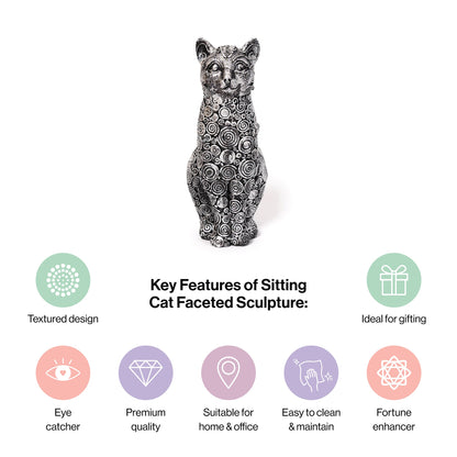 Decorative Sitting Cat Sculpture