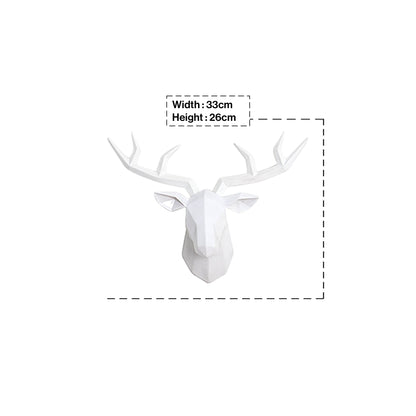 Antelope Head Abstract Sculpture Room Wall Decor-Resin Deer Head Statues in home decor