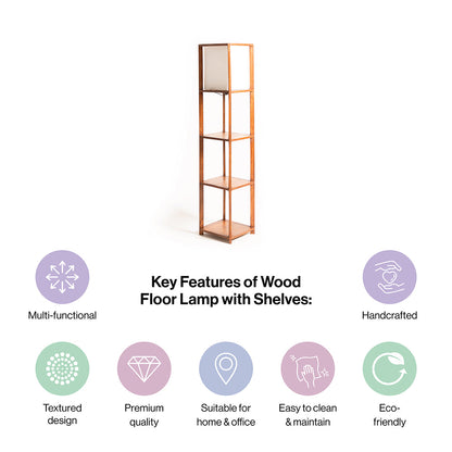 Shelf Floor Lamp for Living Room