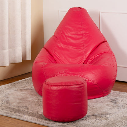 4XL Tear Drop Bean Bag with Footrest Filled