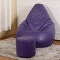 4XL Tear Drop Bean Bag with Footrest Filled
