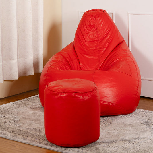 4XL Tear Drop Bean Bag with Footrest Filled