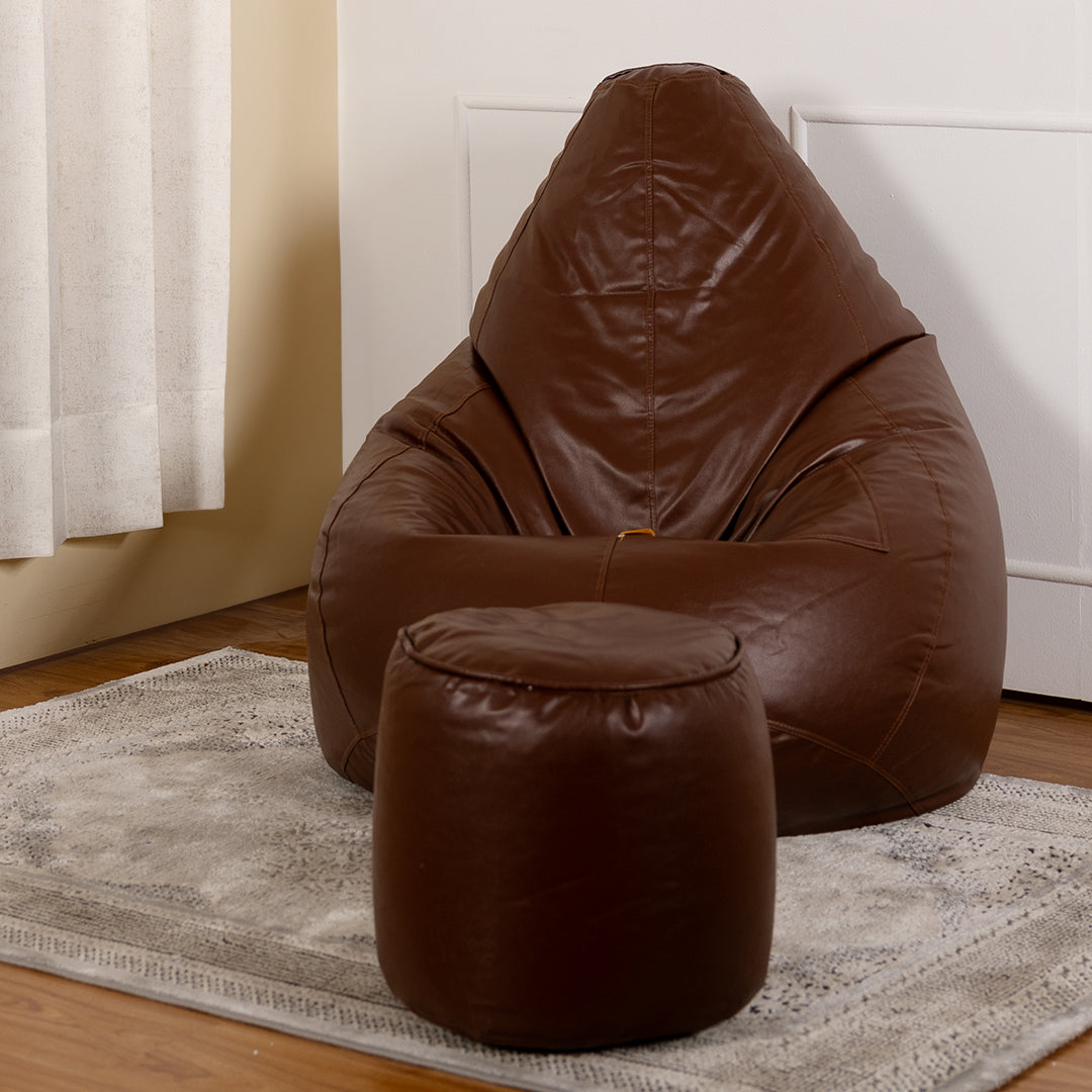 4XL Tear Drop Bean Bag with Footrest Filled
