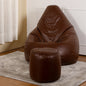 4XL Tear Drop Bean Bag with Footrest Filled