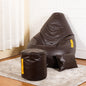 XXXXL Teardrop Filled Bean Bag with Footrest and Cushions