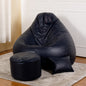 XXXXL Teardrop Filled Bean Bag with Footrest and Cushions