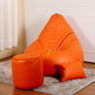 XXXXL Teardrop Filled Bean Bag with Footrest and Cushions