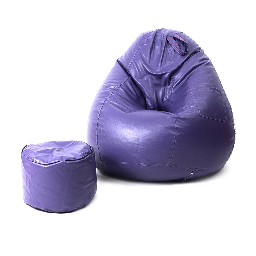 4XL Tear Drop Bean Bag with Footrest Filled