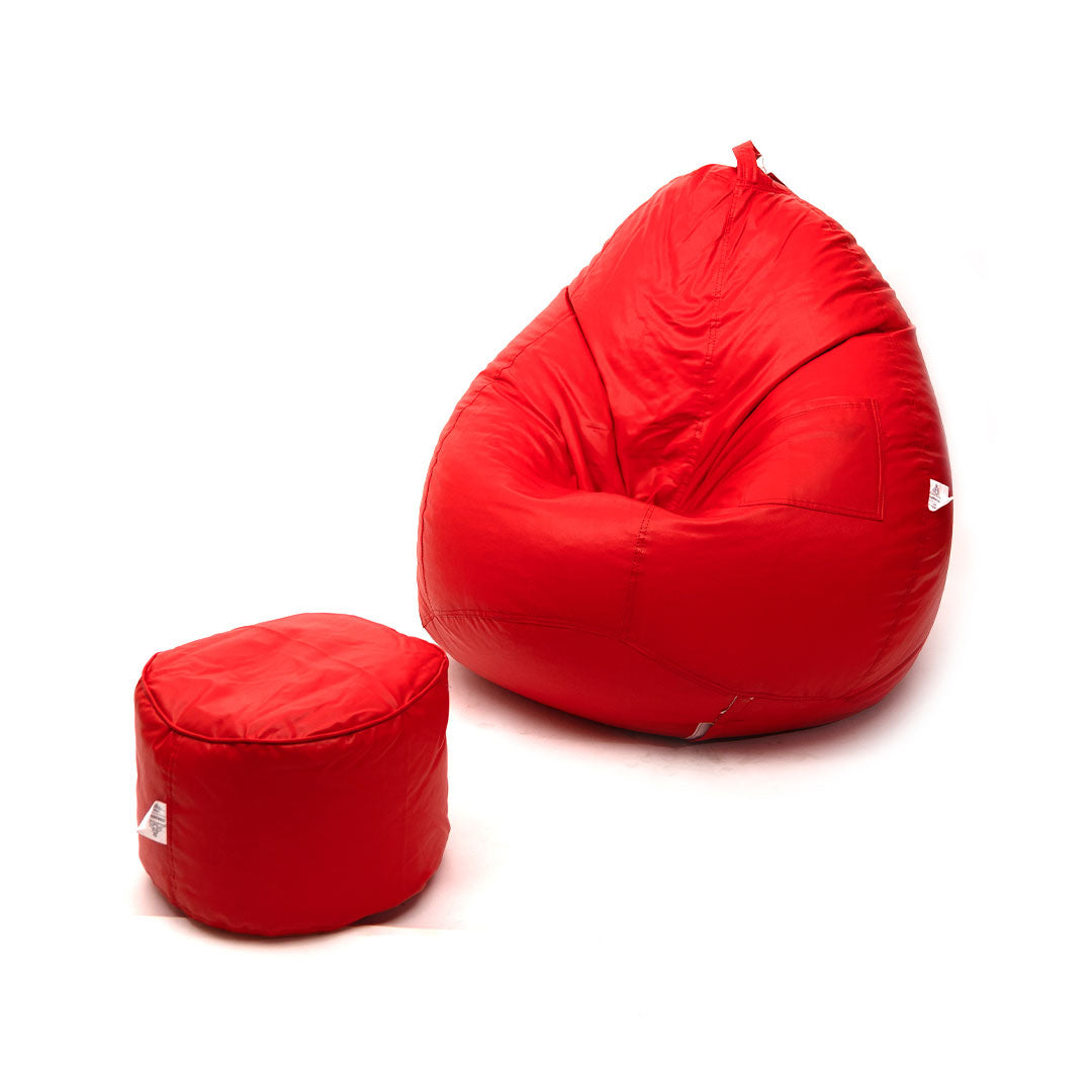 4XL Tear Drop Bean Bag with Footrest Filled