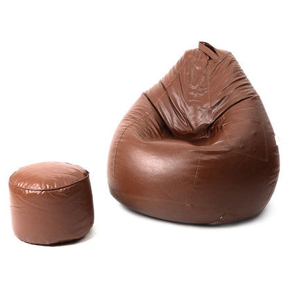 4XL Tear Drop Bean Bag with Footrest Filled