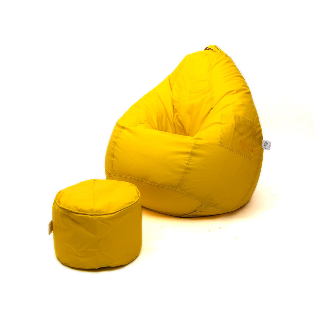 4XL Tear Drop Bean Bag with Footrest Filled