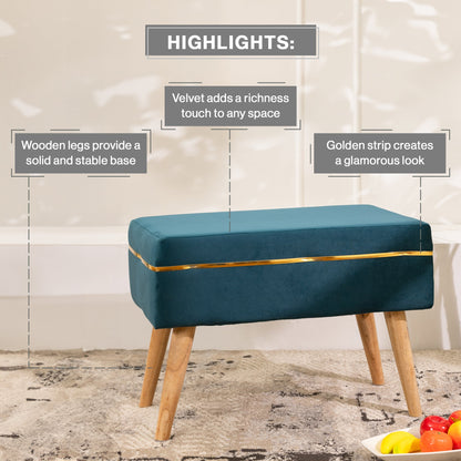 Upholstered Oval Bench Ottoman