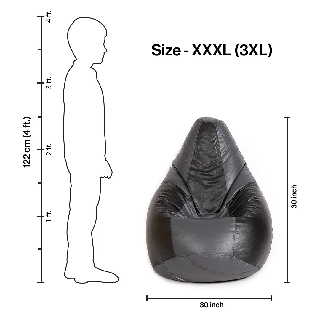 XXXL Teardrop Cut Bean Bag with Beans