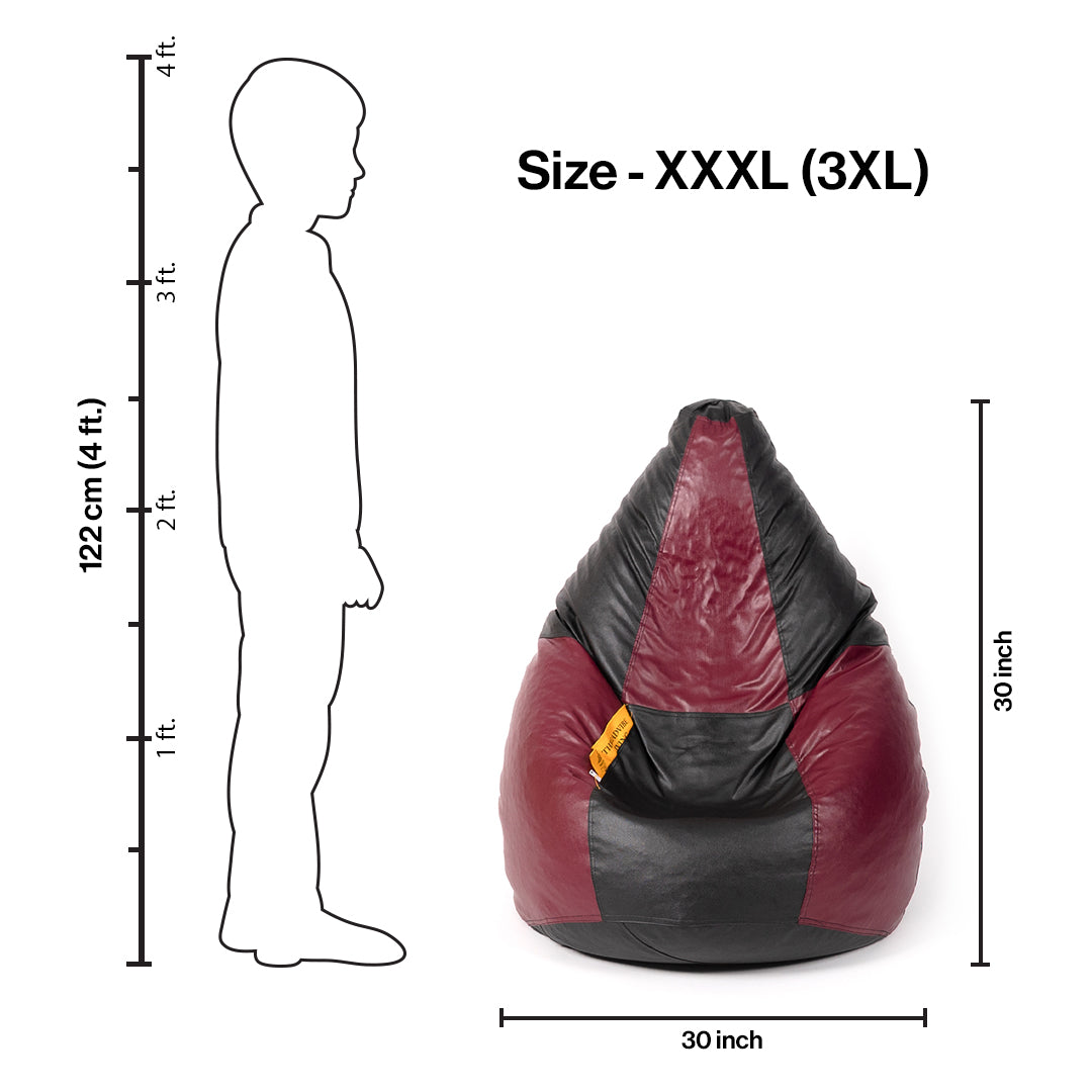 XXXL Teardrop Cut Bean Bag with Beans