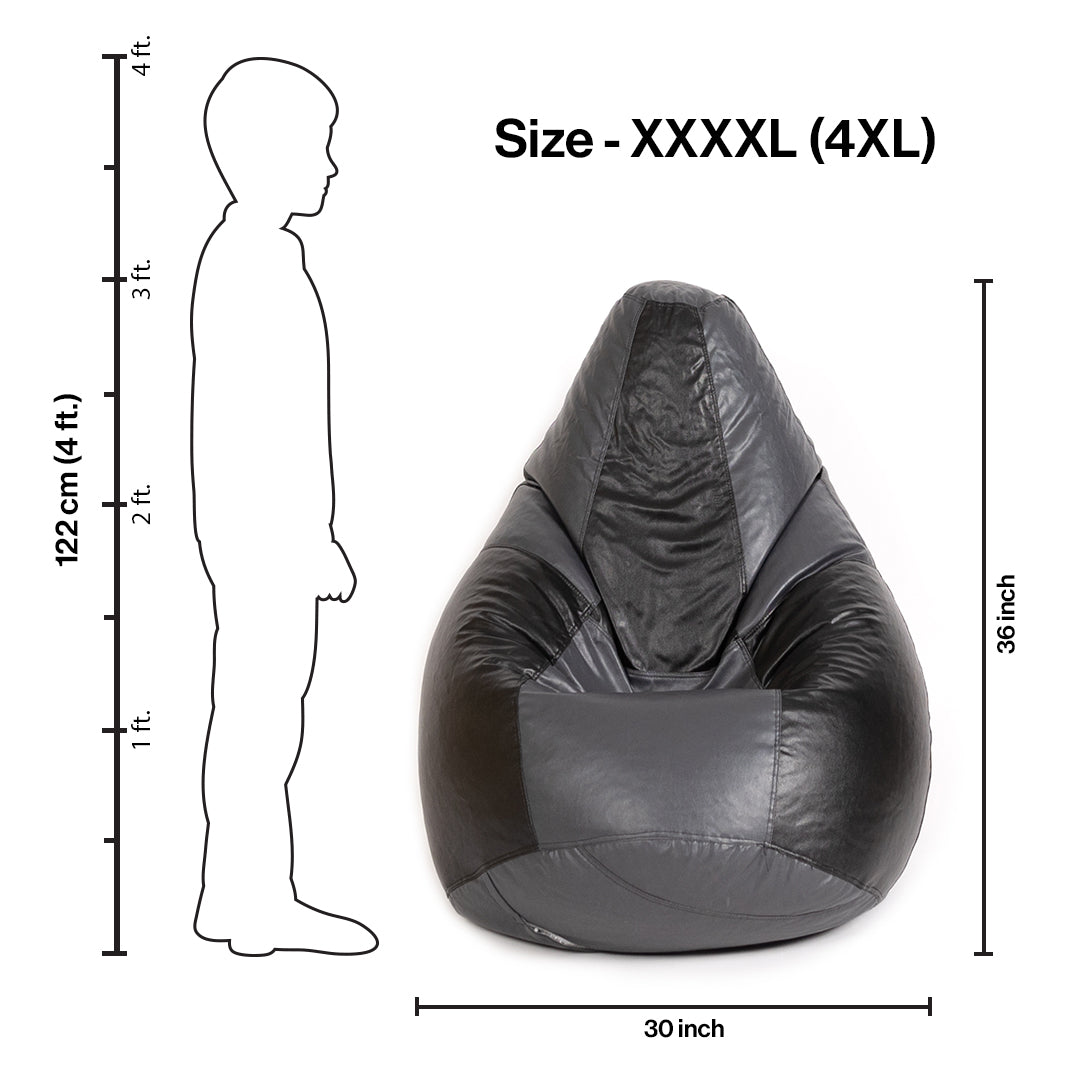 XXXXL teardrop bean bag with bean-Dark Shades
