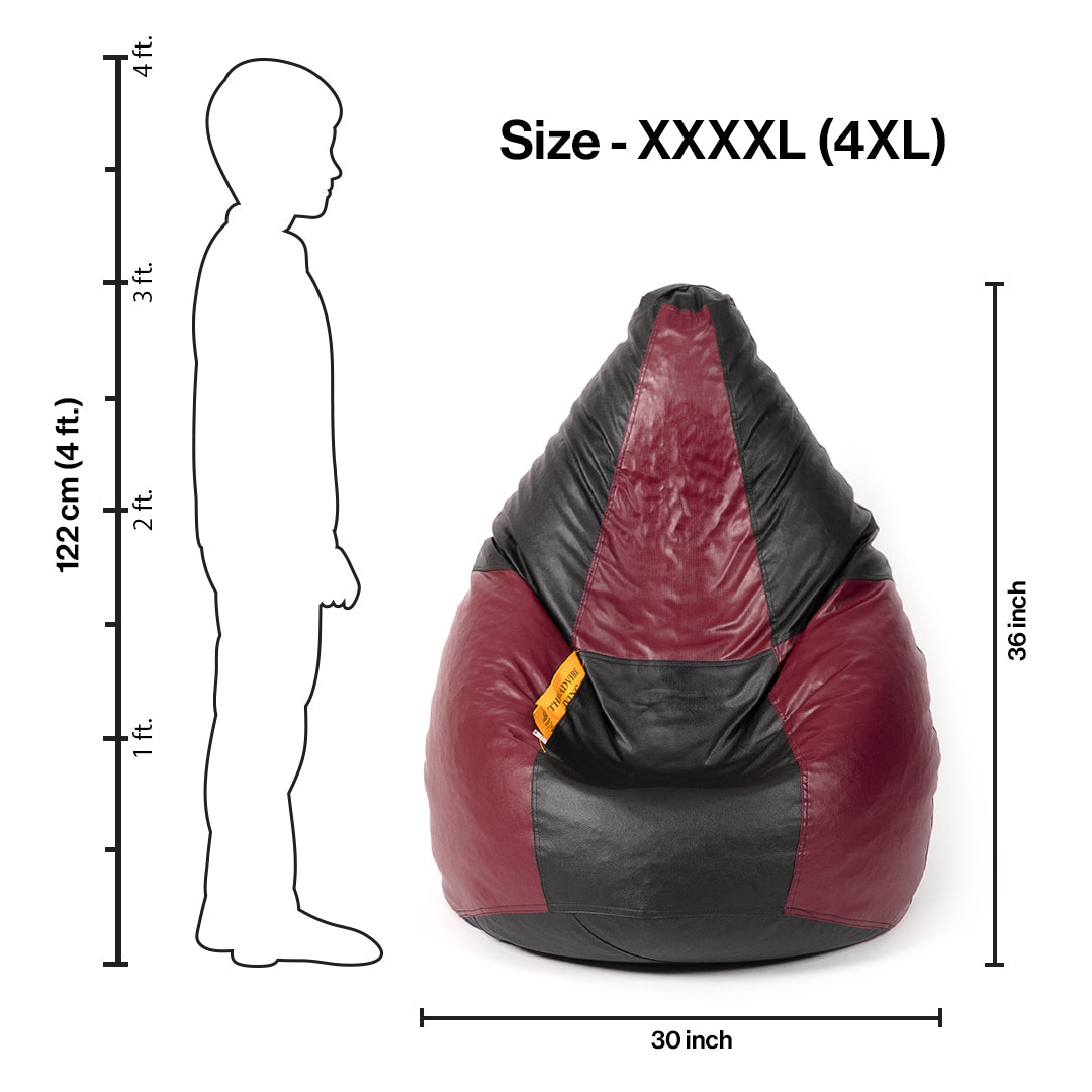 XXXXL teardrop bean bag with bean-Dark Shades