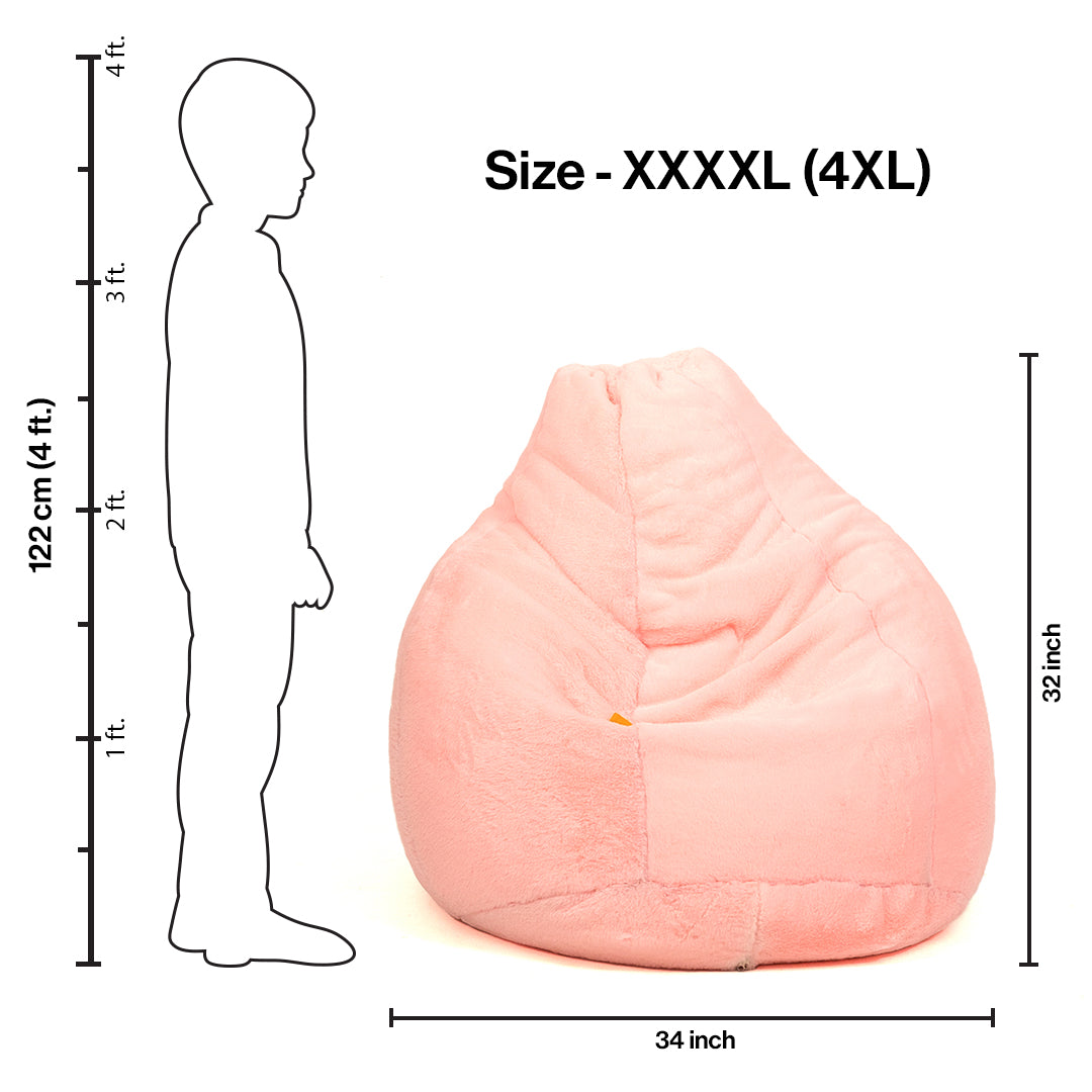 4XL Fur Bean Bag with Beans Filled