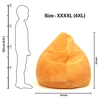 4XL Fur Bean Bag with Beans Filled