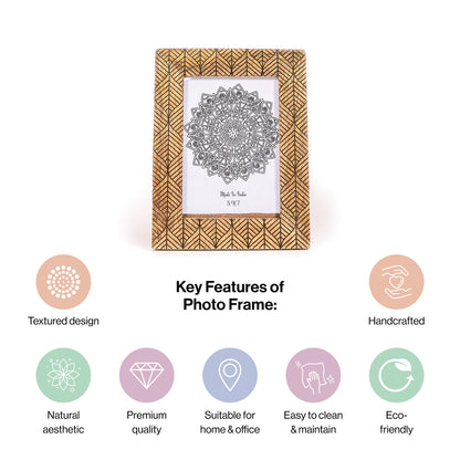 Wooden Hand Carved Photo Frame-Wall Hanging and Table