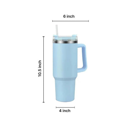 Stainless Steel Insulated Reusable Water Bottle with Lid in Sky Blue