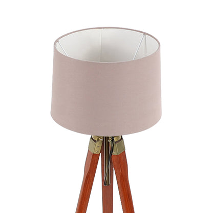 Wooden Crafter Tripod Floor Lamp With Brown Finish