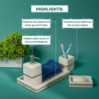 Marble Bathroom Set Of 4