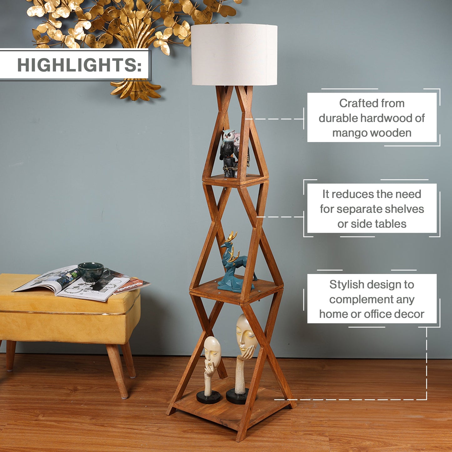 Italian Lamp with Home Decor Corner Design