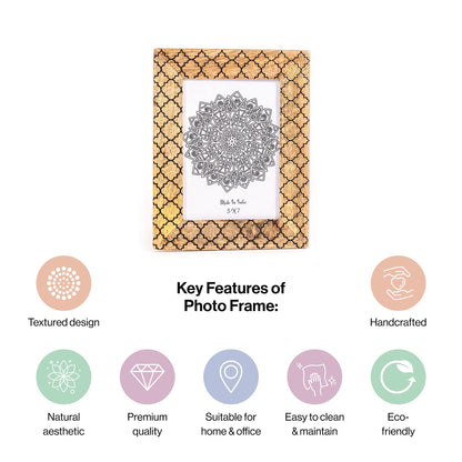 Wooden Hand Carved Photo Frame-Wall Hanging and Table