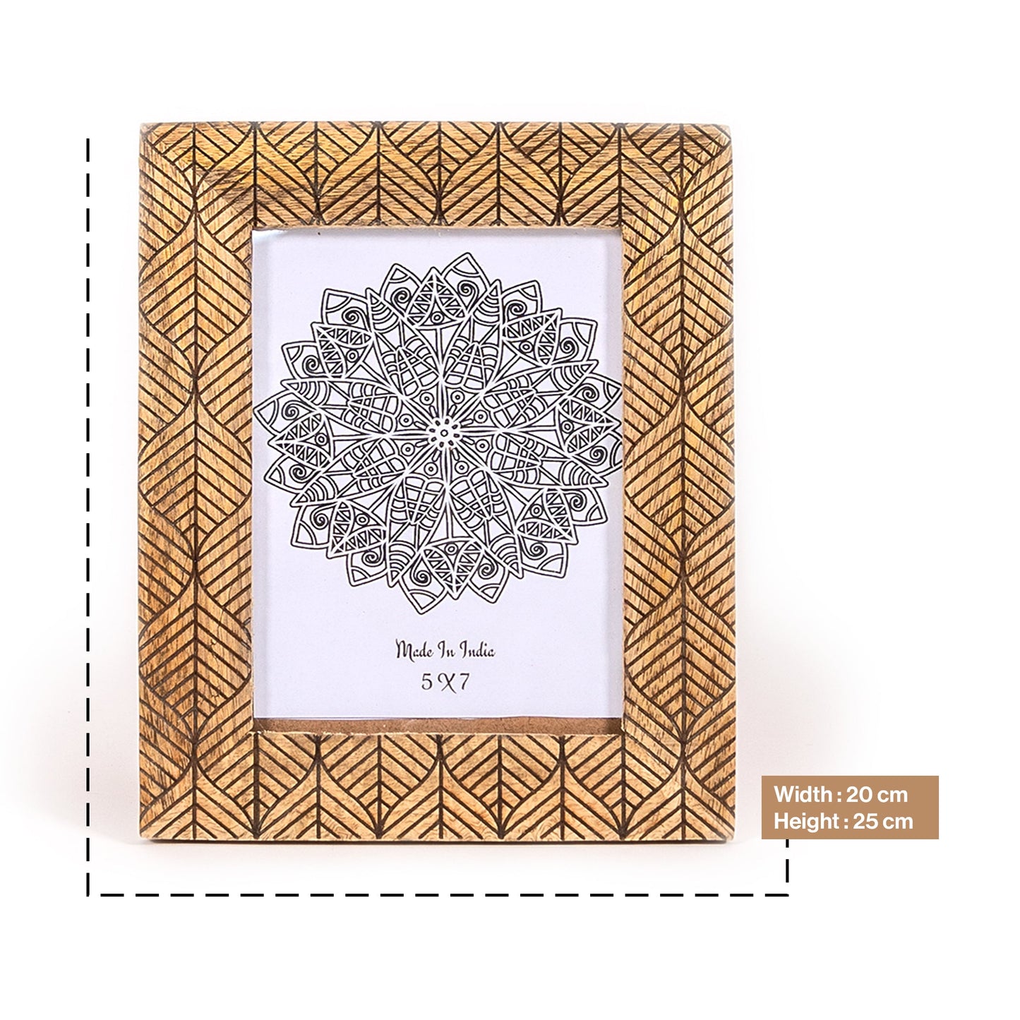 Wooden Hand Carved Photo Frame-Wall Hanging and Table