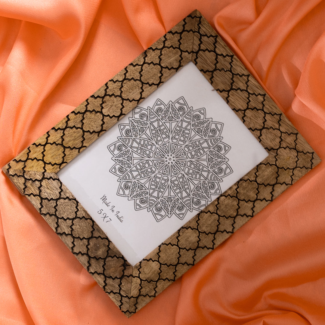 Wooden Hand Carved Photo Frame-Wall Hanging and Table