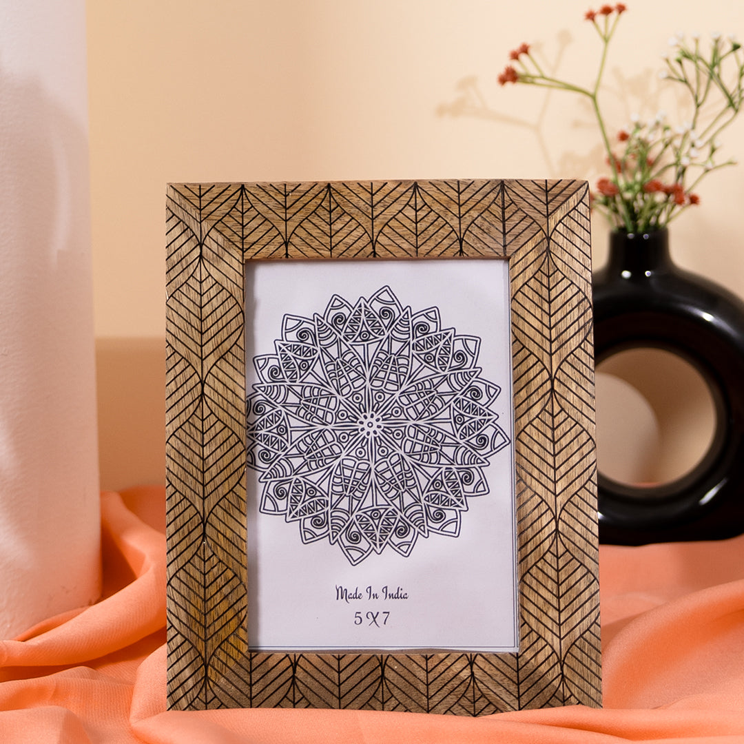 Wooden Hand Carved Photo Frame-Wall Hanging and Table