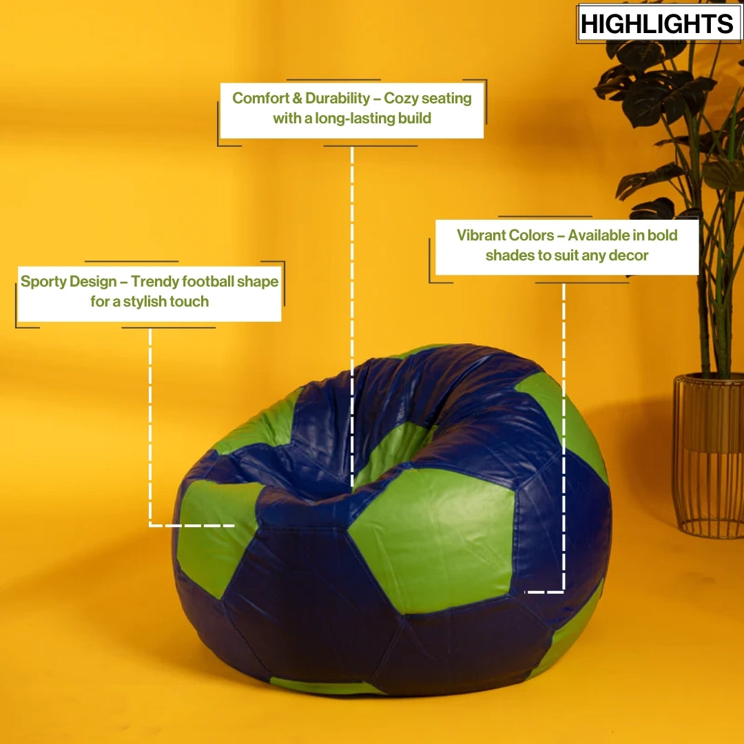 XXXL Football Bean Bag with Beans