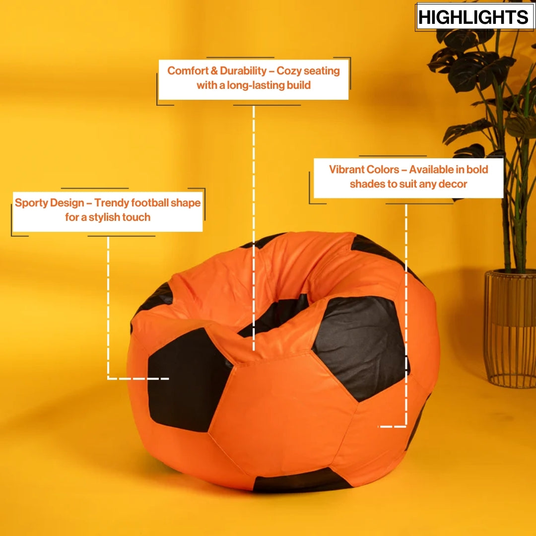 XXXL Football Bean Bag with Beans