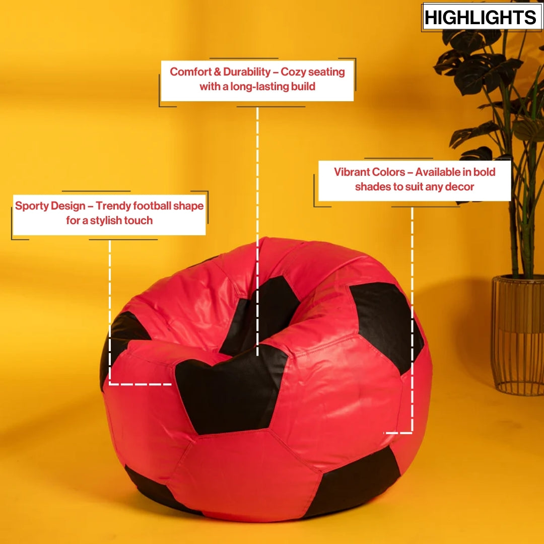 XXXL Football Bean Bag with Beans