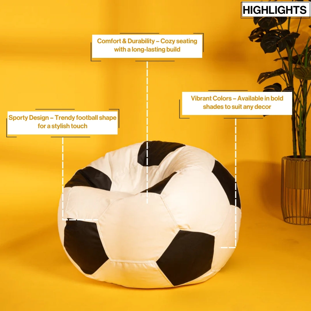 XXXL Football Bean Bag with Beans