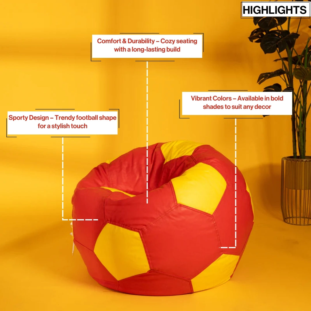 XXXL Football Bean Bag with Beans