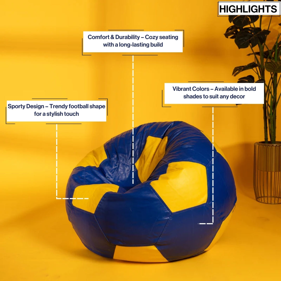 XXXL Football Bean Bag with Beans