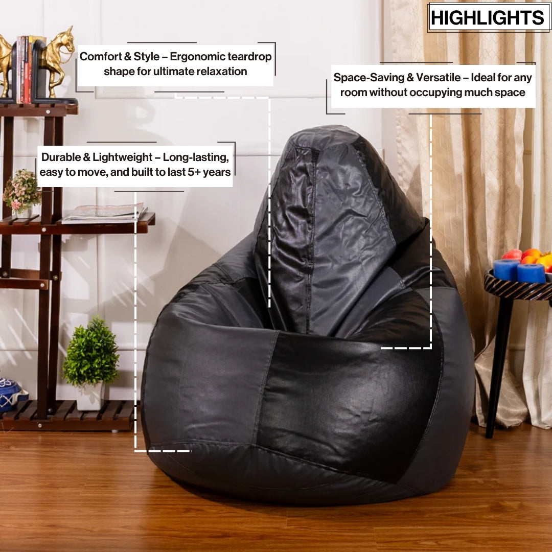 XXXL Teardrop Cut Bean Bag with Beans