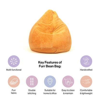 4XL Fur Bean Bag with Beans Filled