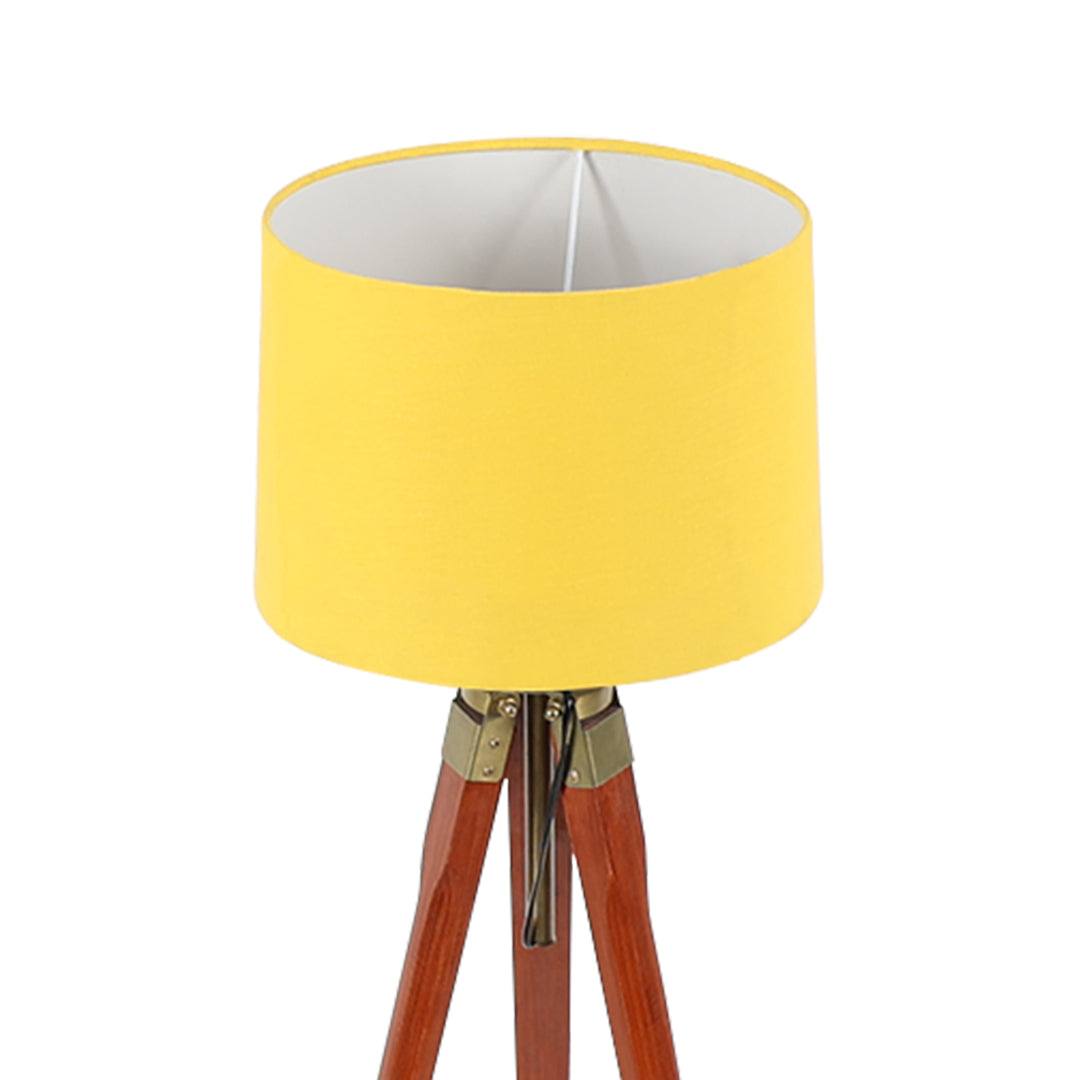 Wooden Crafter Tripod Floor Lamp With Brown Finish