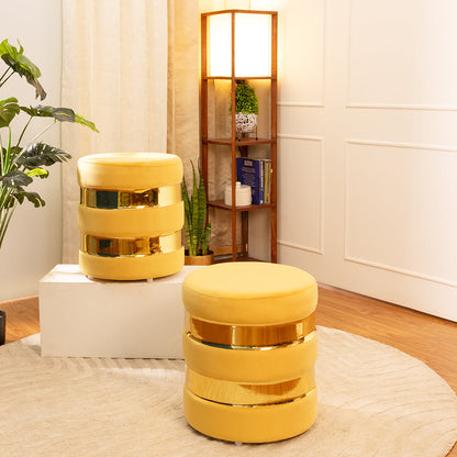 Round Drum Ottoman-Combo of 2