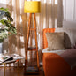 Wooden Floor Lamp With Shelves