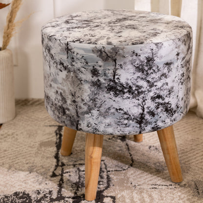 Printed Ottoman Pouffe Stool