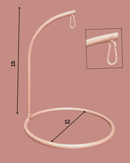 Ladoo Gopal Swing Jhoola – Handcrafted White & Orange